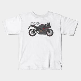 Ride cbr500r black Kids T-Shirt